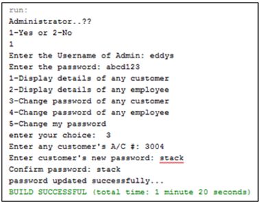 change password of any customer